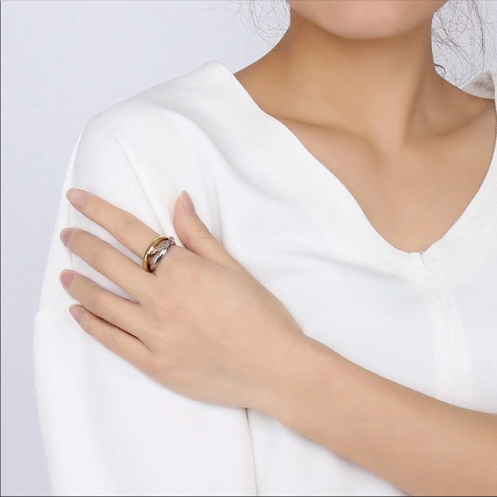 ✨Hope, Faith and Love Tricolor Rings✨ - Picture 6 of 8